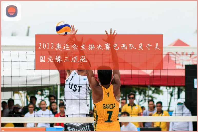 2012奥运会女排决赛巴西队负于美国无缘三连冠